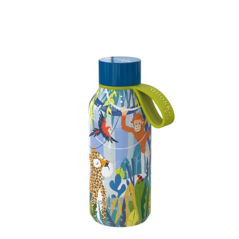 Quokka Kids, Nerezová fľaša / termoska s pútkom Jungle, 330ml, 40145