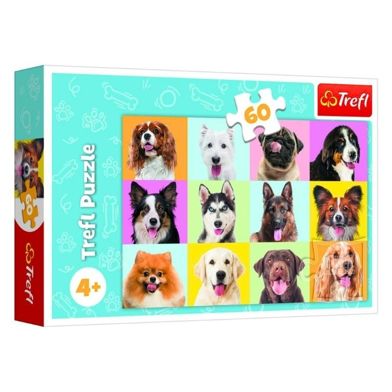 Puzzle Roztomilé psy 60 dielikov