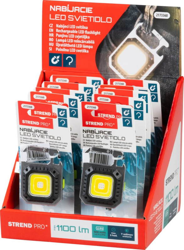 Svietidlo Strend Pro Worklight ZW120402, prívesok, LED 1100 lm, magnet, s klipsou, USB nabíjanie, Se 6