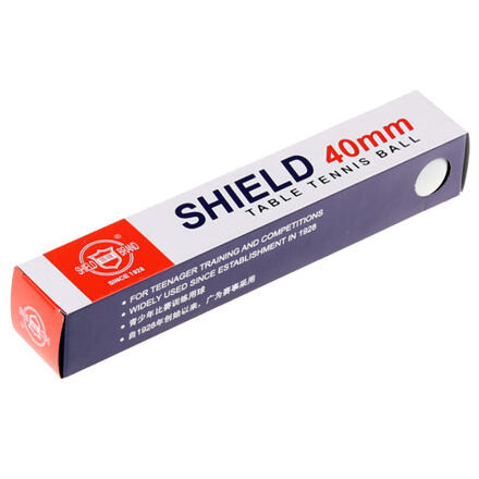 Shield loptičky na stolný tenis biela
