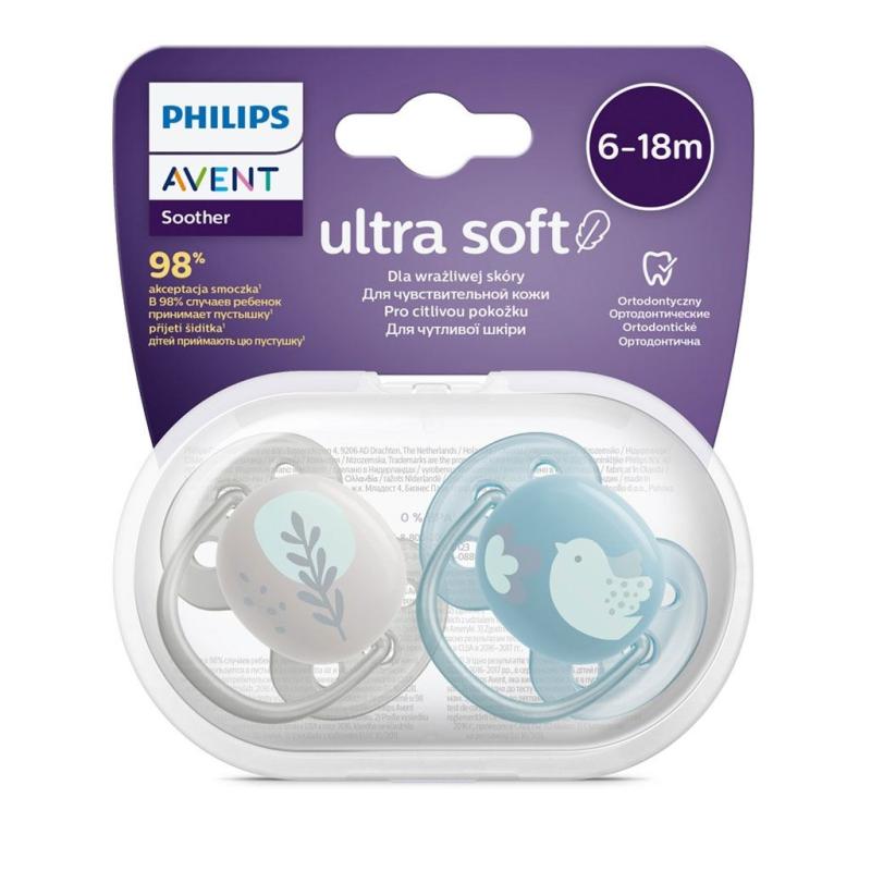 Dojčenský cumlík Ultrasoft Premium Avent zvieratá 6-18 miesacov 2 ks chlapec 6-18 m