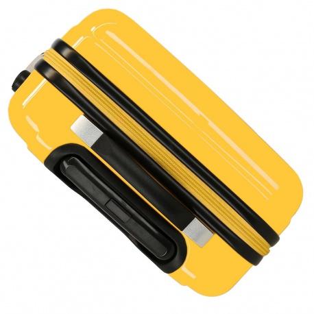 JOUMMA BAGS Luxusný ABS cestovný kufor SPONGEBOB Yellow, 55x38x20cm, 34L, 2771721
