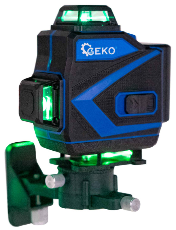 Krížový laser 360° 4D + 2xAKU + puzdro + príslušenstvo, GEKO 9