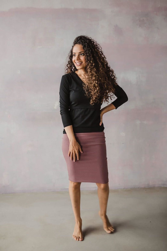 Tehotenské a dojčiace tričko Milk Shirt milk & love modrá XL 2