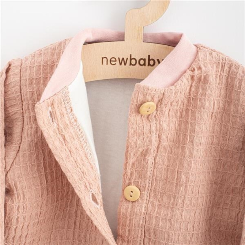 Dojčenský mušelínový kabátik New Baby Comfort clothes ružová 80 (9-12m) 1