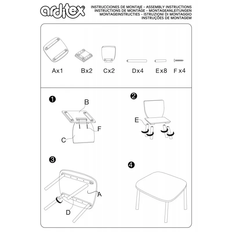 Detský drevený stolík + 2 stoličky Arditex Kids, AR16732 8