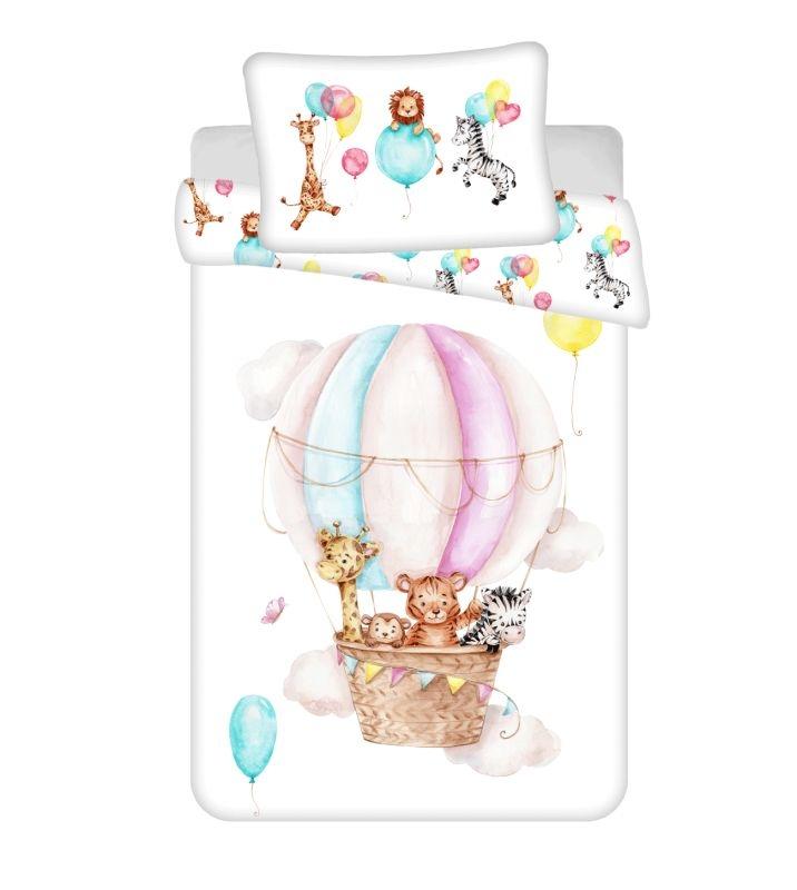 JERRY FABRICS Obliečky do postieľky Zvieratká Flying balloon baby 100/135, 40/60