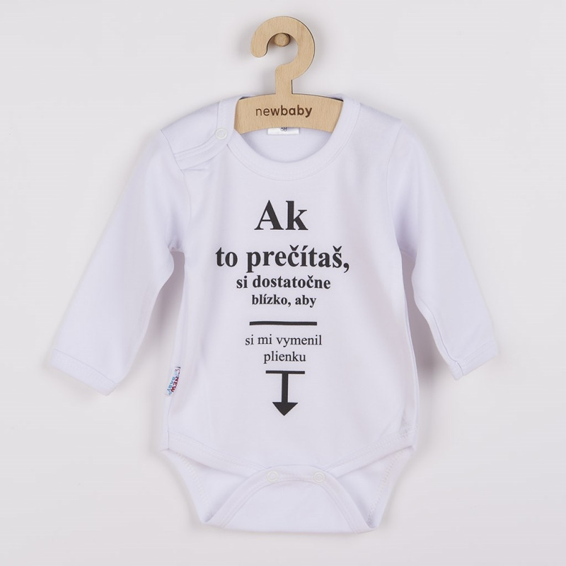 Body s potlačou New Baby ...vymeniť plienku... - darčekové balenie 80 (9-12m) 1