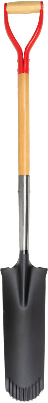 Rýľ Strend Pro Premium RedShark, úzky, drenážny, s drevenou násadou D 1280 mm 2