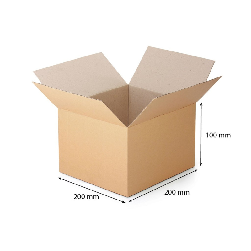 Kartónová klopová krabica 200x200x100 mm trojvrstvová 1
