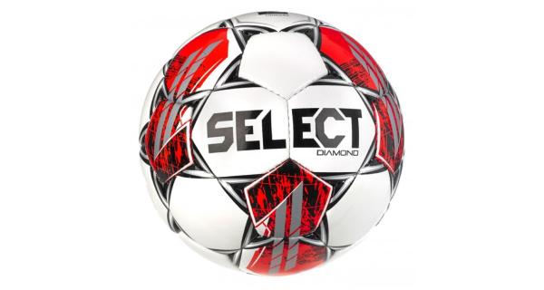 SELECT FB Diamond futbalová lopta biela-červená veľ.4