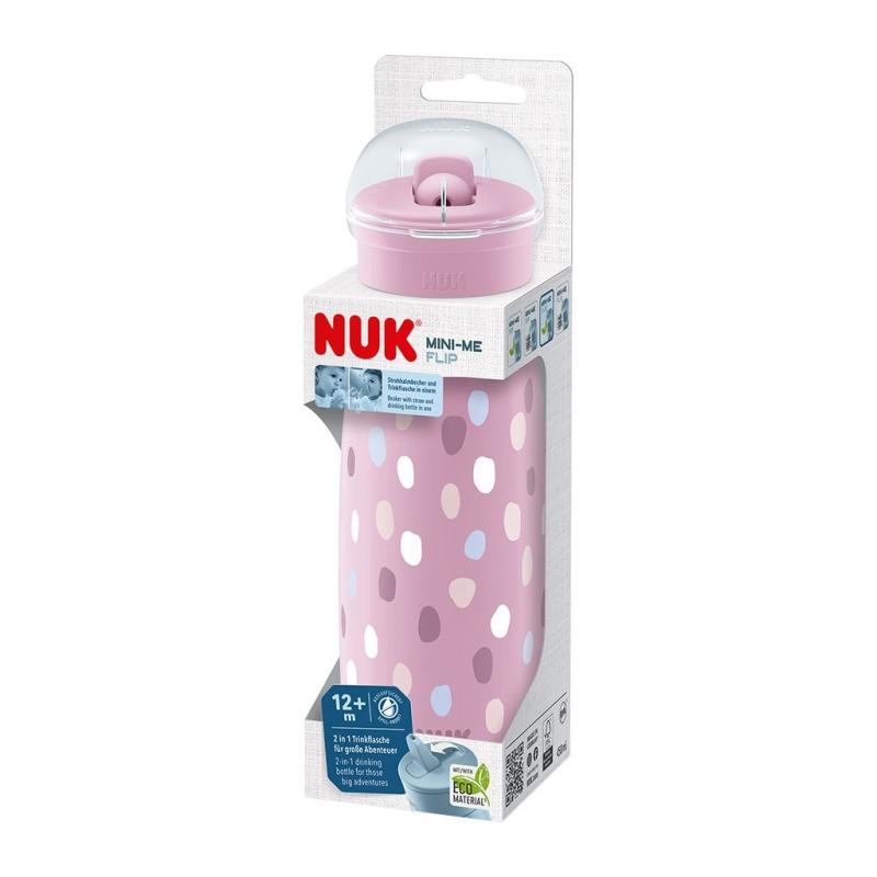 Detská fľaša NUK Mini-Me Flip 450 ml (12+ m.) pink 2