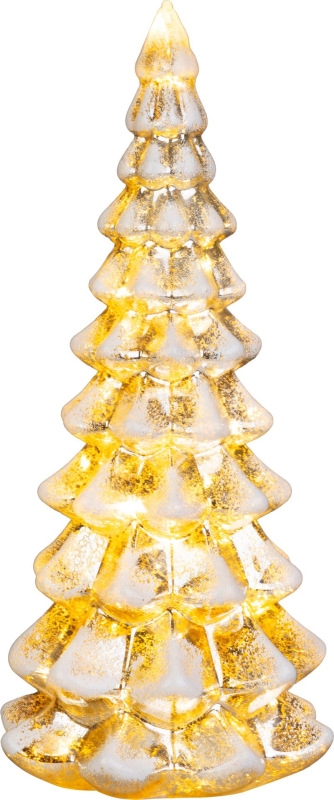 Dekorácia MagicHome Vianoce, Stromček, 15xLED teplá biela, 2xAA, IP20, 14x34 cm