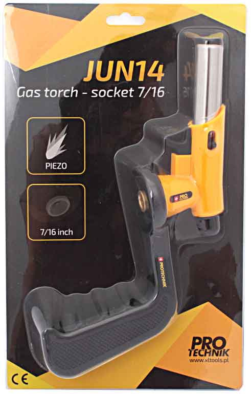 Horák na plynovú kartušu s rukoväťou, závit 7/16", PRO-TECHNIK 4