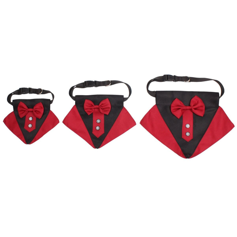 Formal motýlik pre psov červená 2