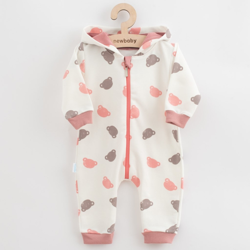 Dojčenský teplákový overal New Baby Little One ružová 86 (12-18m)