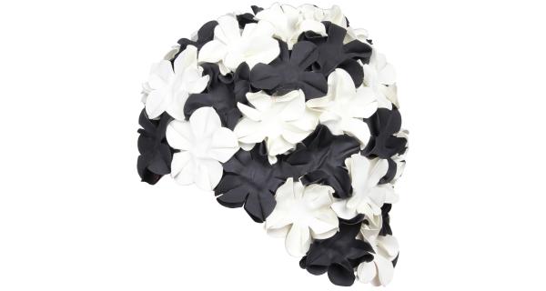 Aqua-Speed Bloom kúpacia čiapka čierna-biela