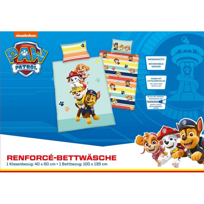 Detské flanelové obliečky do postieľky Herding Green, PAW PATROL, 100/135+40/60 4