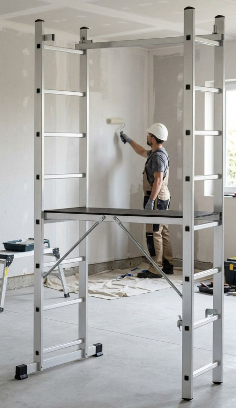 Lešenie s plošinou Strend Pro ARD HOME, hliníkové, 2x8, 3in1, max. 150 kg 1