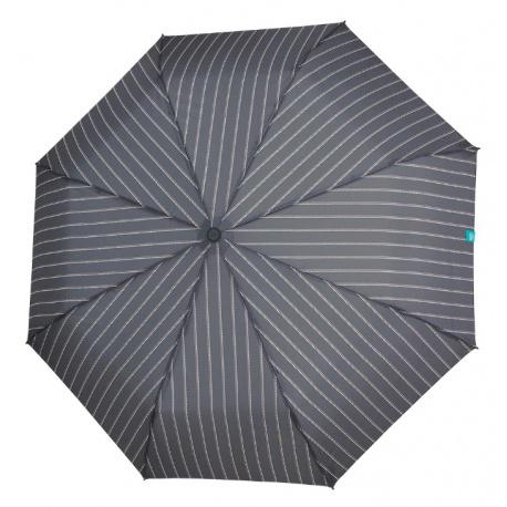 PERLETTI Time, Pánsky automatický skladací dáždnik Gessato / šedý, 26346