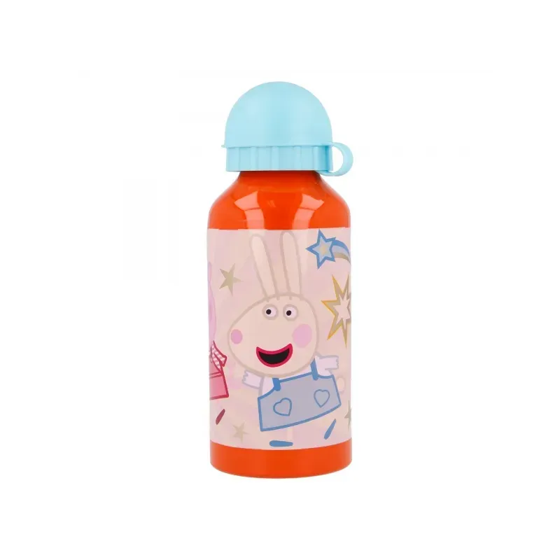 STOR Hliníková fľaša na pitie PEPPA PIG, 400ml, 41234