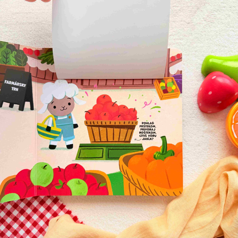 Nakupovanie na farmárskom trhu - voňavá knižka 2
