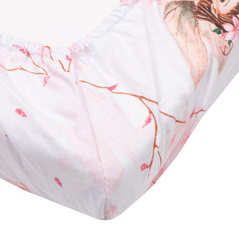 Bavlnené prestieradlo do postieľky New Baby Víly 120x60 cm 2