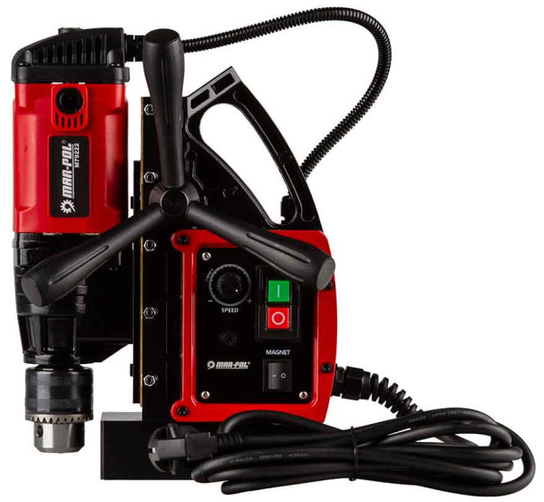 Vŕtačka s magnetickým stojanom 1480 W, sila upnutia 11 500 N, regulácia otáčok, MAR-POL 8