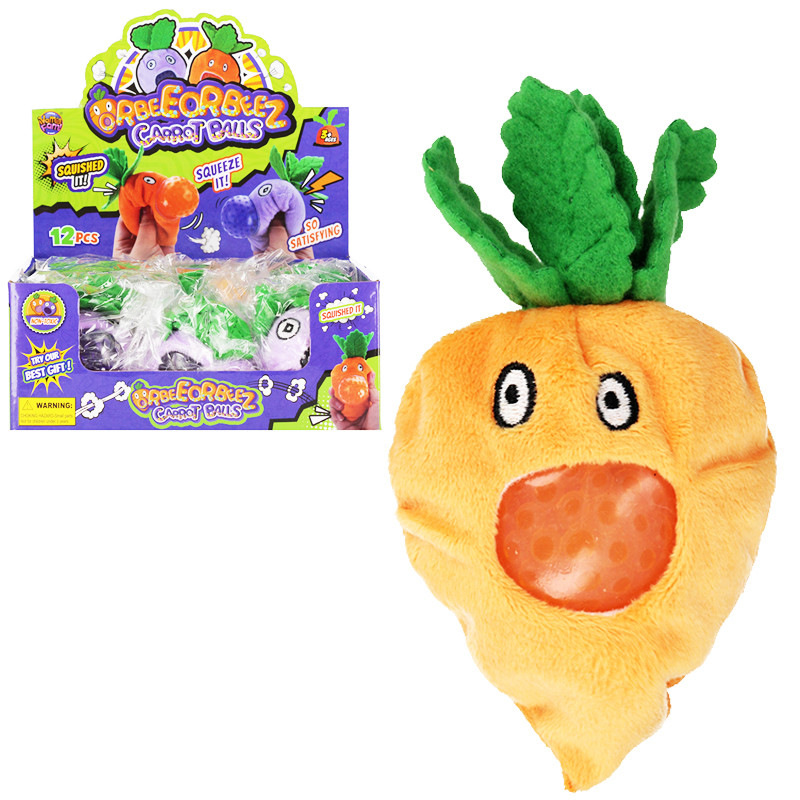 Stláčacia plyšová mrkva