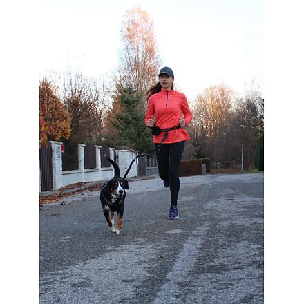 Merco Runner Buddy 1.0 vodítko na behanie so psom čierna 1