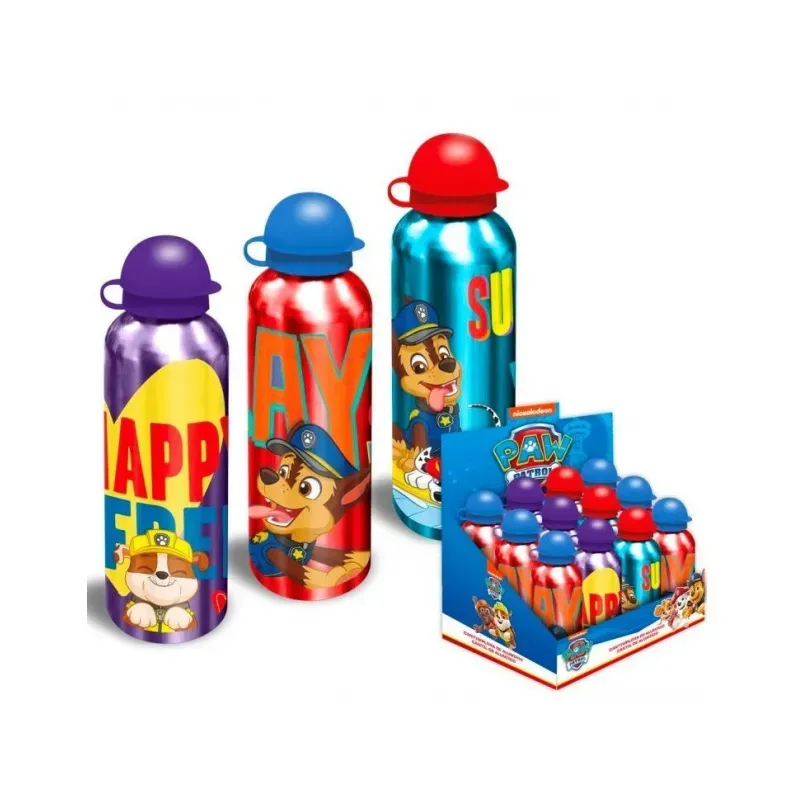 Hliníková fľaša na pitie PAW PATROL / fialová, 500ml, CD210A