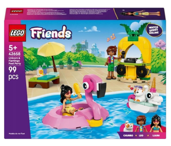 LEGO Friends Zábava pri bazéne s jednorožcom a plameniakom 1