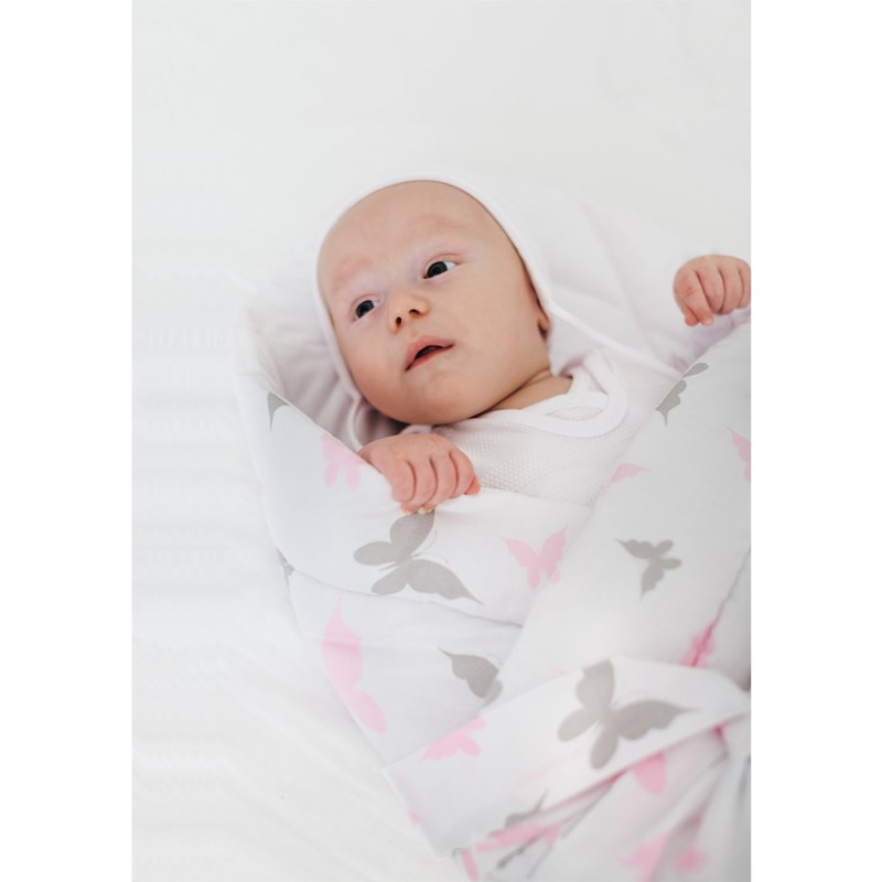Detská zavinovačka New Baby biela motýle 3