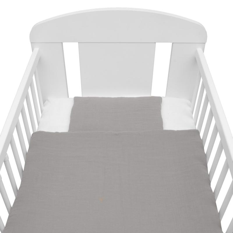 Mušelínový set s výplňou New Baby 80x70 cm sivý 2