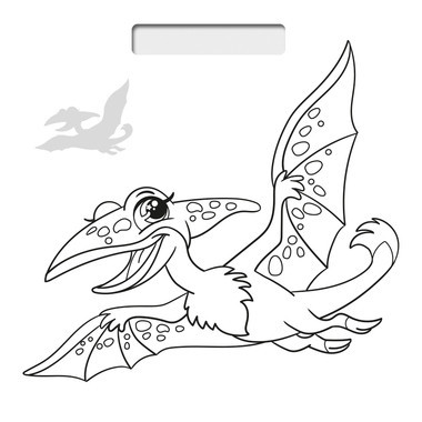 Omaľovánka Štvorec Nalepuj a vyfarbuj! Dino 1