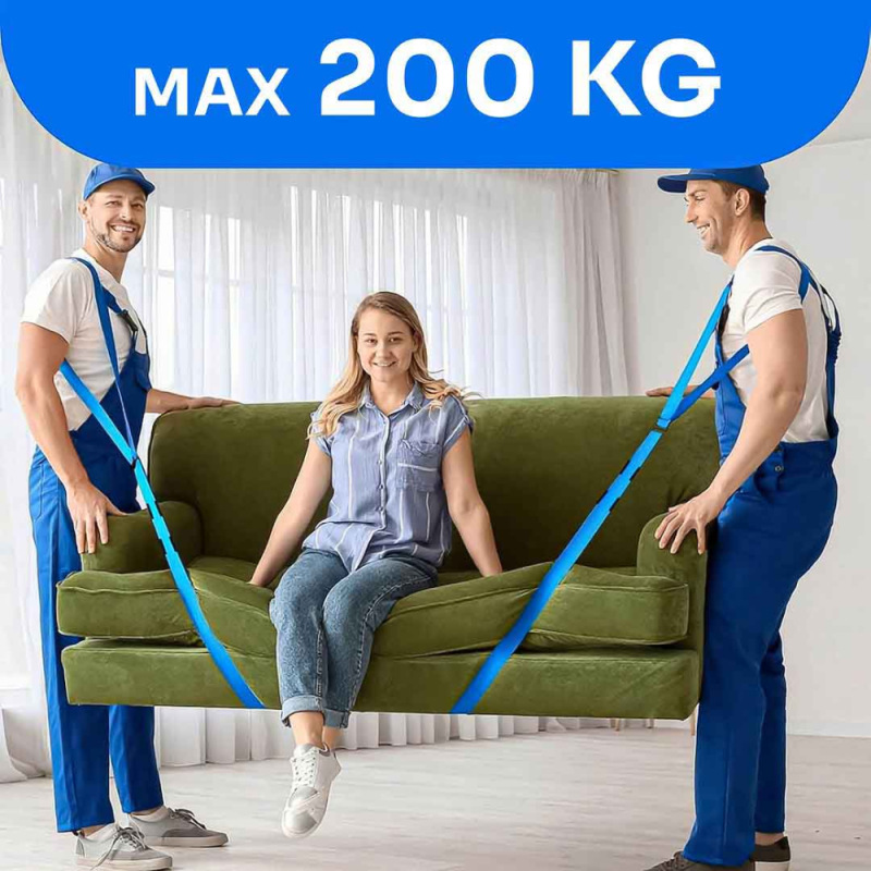 Transportné pásy s popruhmi na premiestňovanie nábytku 2,9 m / 270 kg / 50 mm, GEKO 1