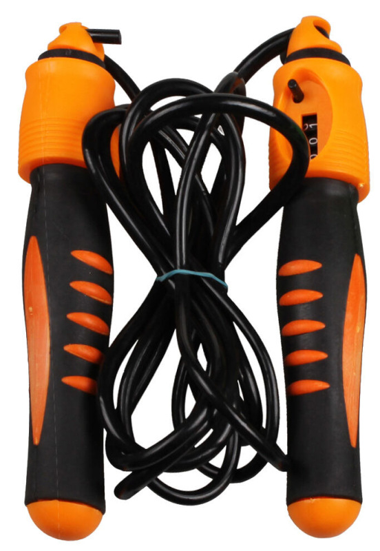 Calorie švihadlo s počítadlom, nastaviteľná dĺžka oranžová