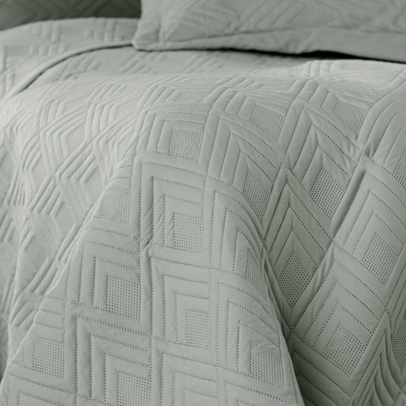 AmeliaHome, Obojstranný pléd /prehoz na posteľ Ophelia, 260x280 cm, oceľová sivá