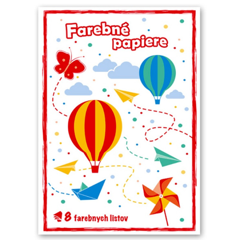 Papier farebný obyčajný 8 listov