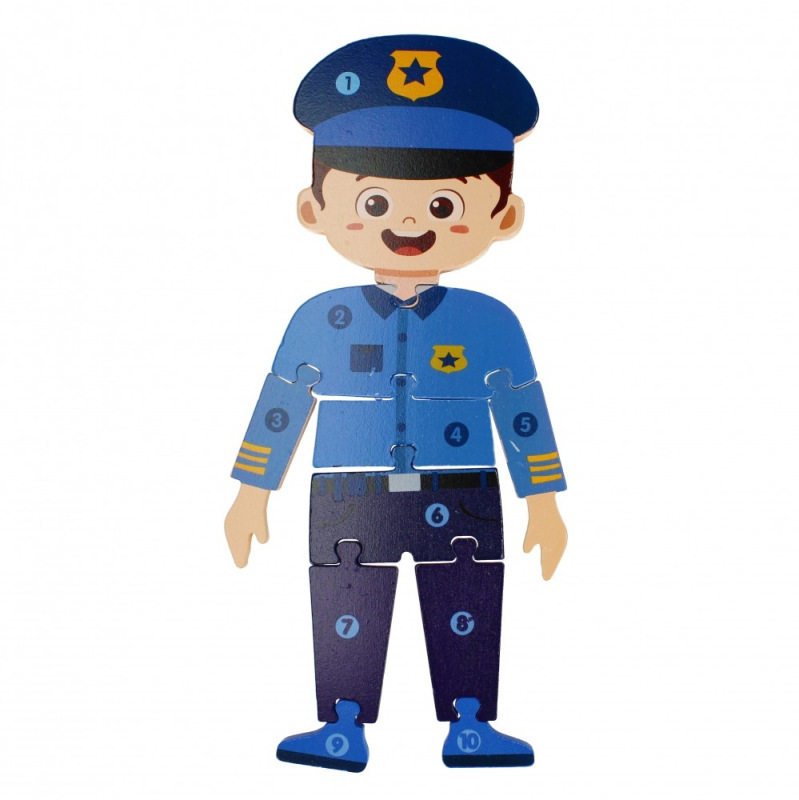 Drevené puzzle Policajt 1