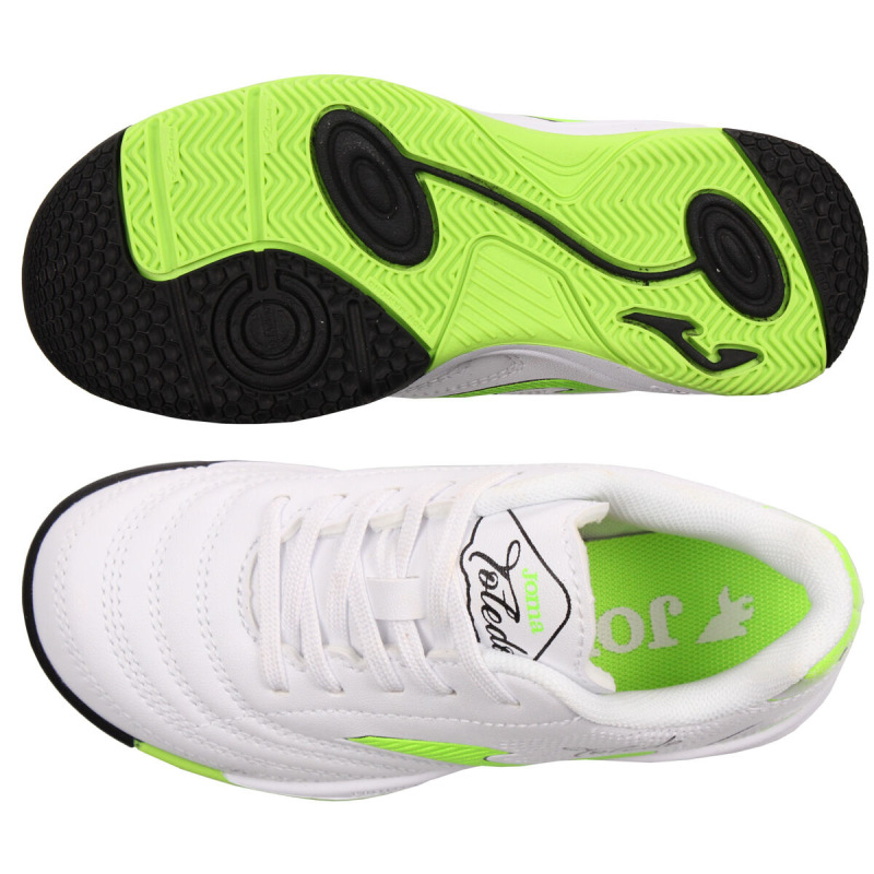 Toledo JR 2502 Indoor detská sálová obuv biela-zelená 2