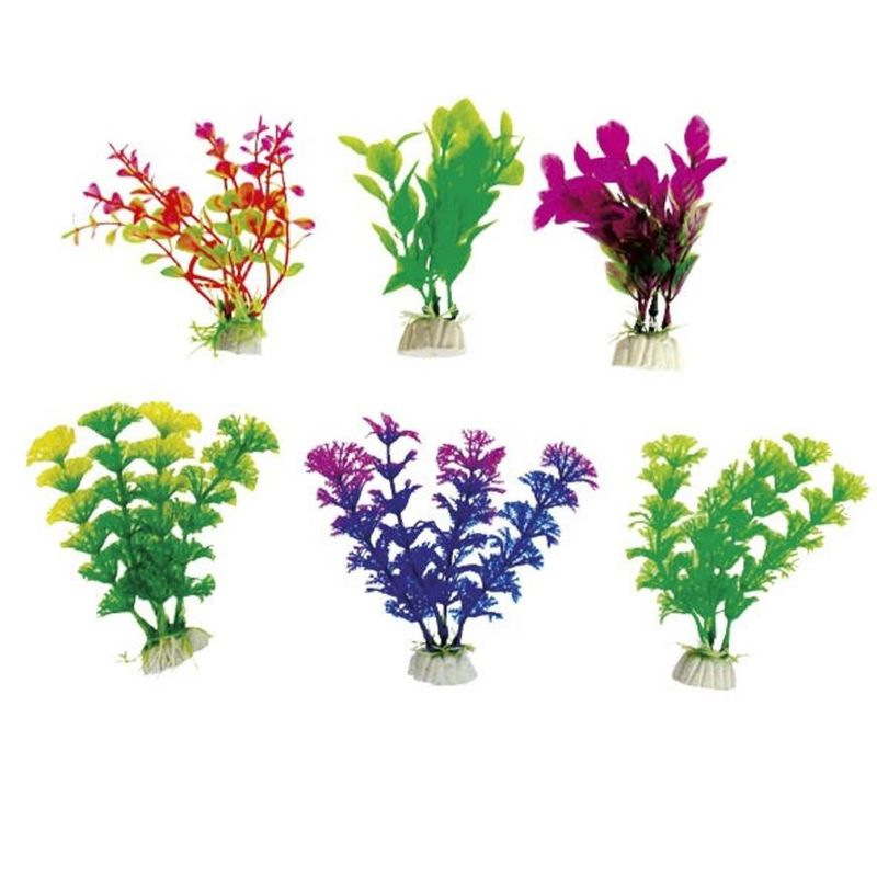 Akváriová rastlina TATRAPET, umelá dekorácia, so záťažou, 10-12cm, mix dizajnov