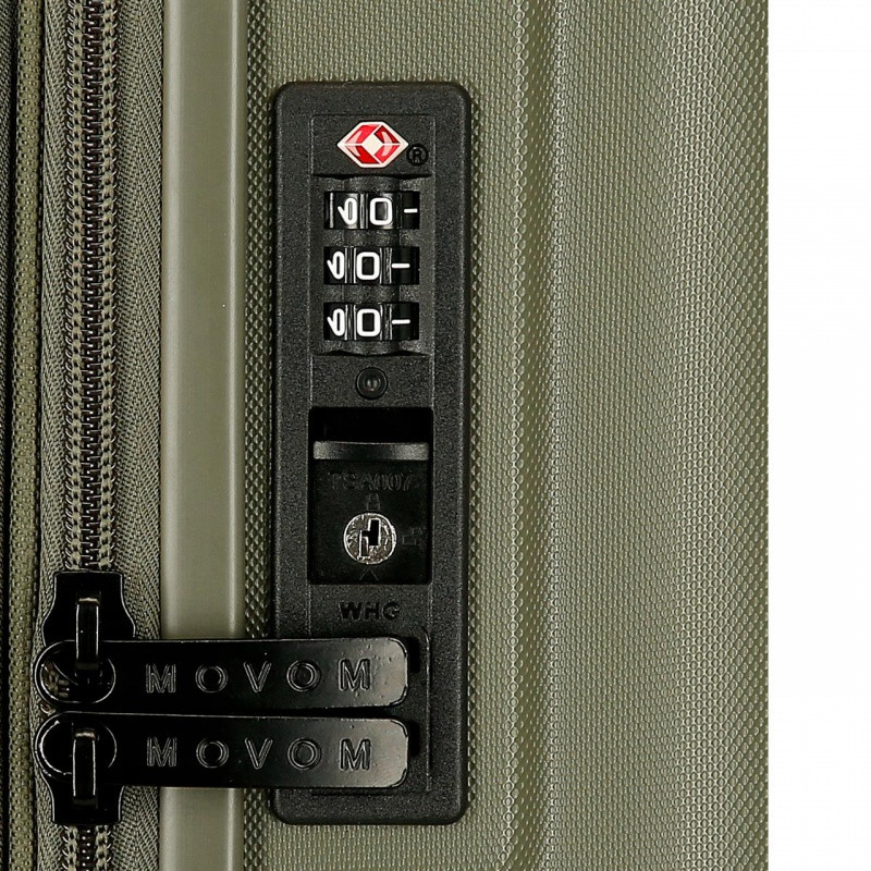 MOVOM Wood Khaki, Škrupinový cestovný kufor, 55x40x20cm, 38L, 531866A (small exp.) 8