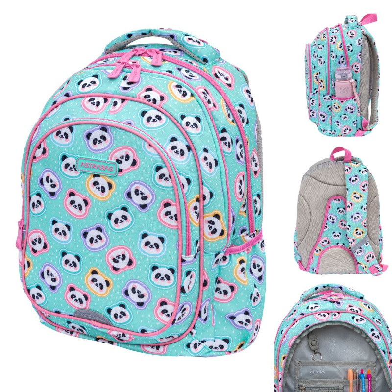 Školský batoh AstraBAG MINTY PANDAS, AB300, 502025011