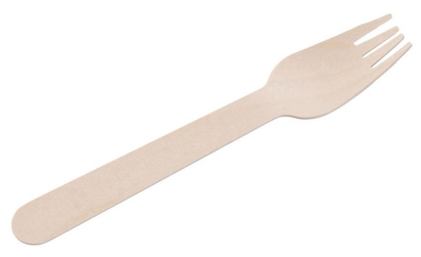 Vidlička MagicHome Woodline ECO Gastro, drevená, príborová, 160 mm, bal. 100 ks, 100% Natural 1