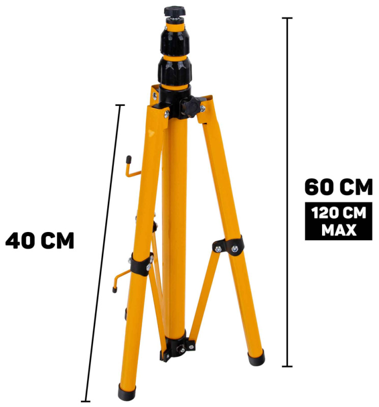 LED reflektor 2x100W s teleskopickým stojanom, studená biela 6500K, KELTIN 17