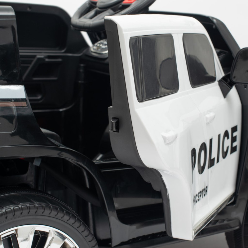 Detské elektrické autíčko Baby Mix Police 4x4 čierne (Poškodený obal) 4