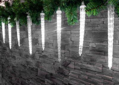 Reťaz MagicHome Vianoce Icicle, 352x LED studená biela, 16 cencúľov, vodopádový efekt, 230 V,