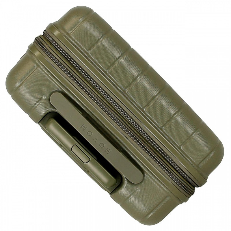 MOVOM Wood Khaki, Škrupinový cestovný kufor, 55x40x20cm, 38L, 531866A (small exp.) 6