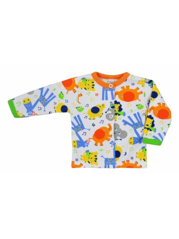 Dojčenský kabátik Bobas Fashion Zoo oranžový 74 (6-9m)